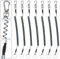 BB Hapeayou Fishing Lanyard (7Pcs) Heavy Duty Retractable Coiled Tether with Carabiner and Split Ring for Pliers/Boating/Tools(Style 1)