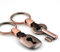 iPobie 1 Paire de Couple Porte-clés, en Forme de Clé et de Serrure avec Lien en Cuir Bronze pour Mâle et Femelle Valentin Idée Cadeau