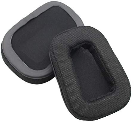 Ersatz-Ohrpolster Ohrenschützer für G933 G633 Surround-Gaming-Kopfhörer (schwarz) - Wildlederoberfläche