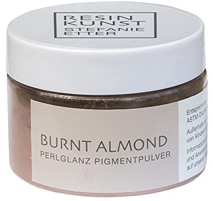 Resin Kunst Perlglanz Pigmentpulver, Burnt Almond, 50 g, Mica Pulver, Farbpigmente, Farbe für Kunstharz, Epoxidharzfarbe in braun