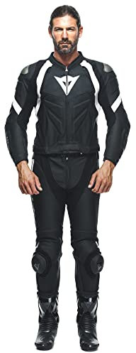 Dainese Avro 4 2-Teiler Motorrad Lederkombi (Black/White,46)