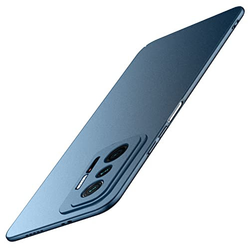 Xiaomi Mi 11T Pro Hülle 5G, Ultra Dünn Matte Handyhülle Slim Schutzhülle Kratzschutz Hardcase Anti-Rutsch Bumper Hard PC Xiaomi Mi 11T /11 T Pro Case Cover Grau Blau