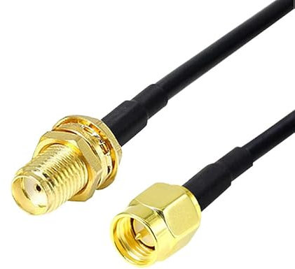 CABLEPELADO Cable de Antena SMA, Coaxial de Transmisión Compatible Con Equipos de Radiofrecuencia (RF) y Aplicaciones Inalámbricas, 50 Ohm, 5 Metros