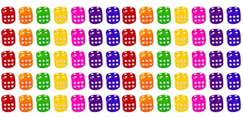 Toyvian 100stücke Farbige Transparente Acrylwürfel Für Spiele Ktv Und Bar Leicht Zu Lesende Punkte Für Partys Und Mathespiele