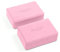 Myga Yoga Block 2er Set | Rutschfest & Leicht | Support bei Yoga und Pilates Übungen | Ideal für Anfänger & Fortgeschrittene | 23 cm x 14,5 cm x 7,7 cm | Rosa