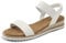 DREAM PAIRS Sandales Plates avec Sangles élastiques Jesus Slides Sandales d'extérieur Confortables pour Femmes SDPW2310W-E Blanc Größe 42 (EUR)
