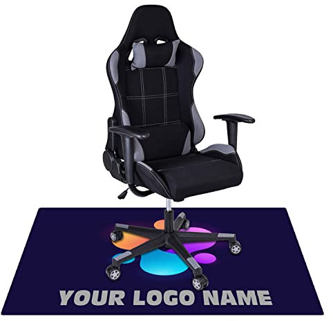 Ferocity | Personalisierte Bodenschutzmatte Bürostuhl Unterlage | MIT Logo | 90X140cm | für Schreibtisch ins Büro | Kinderzimmer Spielmatte | rutschfest | Kratzfest | für Hartboden [161]