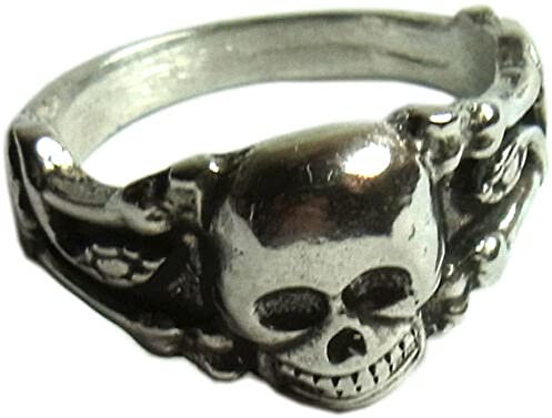MK-Art Militaria Totenkopfring mit Schlangen, Husarenring