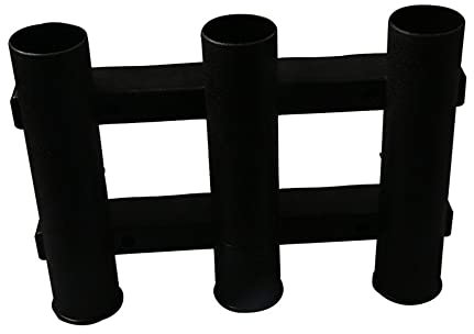 gofidin 3 Stand Fishing Rod Holder Bracket Ground Stand Yacht Kayak Rotation Pole Rack Bracket Dual-Holder Lightweight Pod Stand(Black)