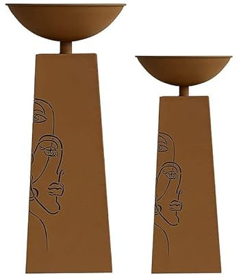 La Grande Prairie Ensemble 2 vasques Plantes Visages 82x36cm