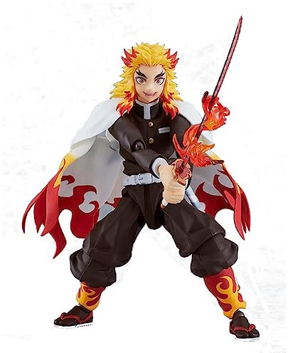 Xinchangda Rengoku Kyoujurou, statuette di anime in PVC con testa mobile sostituibile anime, statuetta ornamentale, 14 cm
