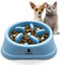 Gamelle Anti Glouton Chat & Petit Chien | Animaux de Petite Taille, Alimentation Lente et Saine, Favorise la Digestion de l'animal, Anti Vomissements, Design avec Pieds Antidérapants (Petit, Bleu)