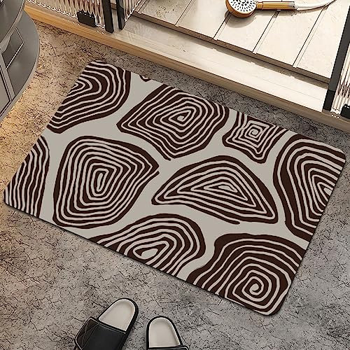 ZHUZHISHAN Badematte, Baumring, rutschfest, schnell trocknend, super saugfähig, dünn, passt unter die Tür, leicht zu reinigen, Badezimmer-Fußmatten, Duschteppich für Dusche, Waschbecken, Badewanne