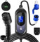 EVJUICION EV Charger 7KW Type 2 6M, 8/10/13/16/32A, 12 Hours Delay Timer, IP67 Waterproof, 7.4kW Electric Car Charger with Large Digital Display, 32Amp Commando Socket, Wall Mount Holder and Carry Bag