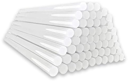 Berto Hot Melt Glue Sticks 50 Pcs, Glue Sticks for Glue Gun, Transparent Glue Sticks for Arts, Crafts, in & Out Door, Quickly Melt Sticks 7mm x 100mm