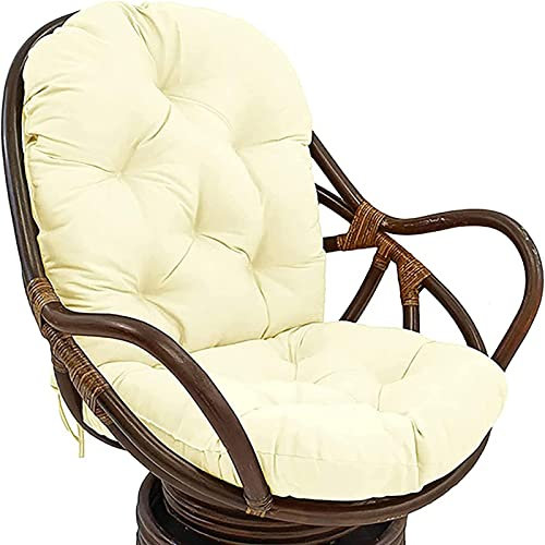JIcloun Auflage/Polster für Schaukelstuhl 120x60 cm, Gartenstuhl Ersatzpolster Schaukelstuhl/Drehsessel, Sanft, Thick, Wasserdicht und UV-Beständig Kissen Verdickte Stuhlauflage,A12