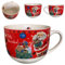 Grande Tazza Natalizia in ceramica, Tazza mug grande Natalizia, Tazzone natalizio, Ottima qualità, Regalo di Natale. (Babbo/orsetto)