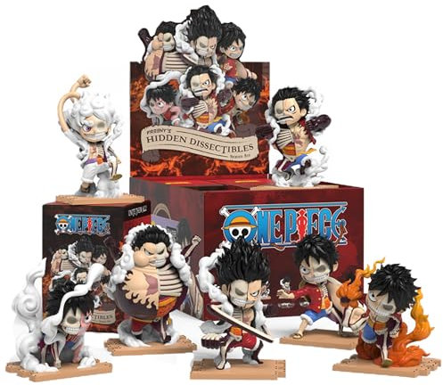 Mighty Jaxx Freeny's Hidden Dissectibles: One Piece Series 6 (Luffy Gears) | Überraschungsbox-Sammelfigur | Container mit 6 Zeichen