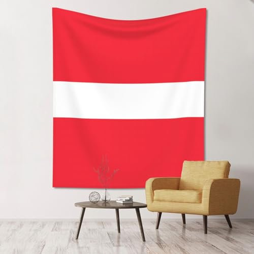 Siulas Tapisserie mit österreichischer Flagge, Wandbehang, Wohnheim-Dekor für Schlafzimmer, Bettwäsche, Tagesdecke, Yogamatte (152,4 x 130,5 cm), Hippie, Bohemian