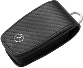 MERCEDES-BENZ Leder-Schlüsselanhänger Etui Carbon OE