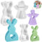 Lets Joy Osterhase Silikonform Kerzenhalter, 3 Stück Silikonform Ostern, Silikonform Hase, Engel Silikonform, Ostern Silikonformen Gießformen, Kaninchen Gießformen Silikon, DIY Kerzenform Handwerk