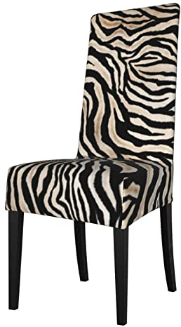Stuhlhussen, Zebra-Druck, gestreift, abstrakte Kunst, Sitzschutz, Stretch-Esszimmerstuhl-Schonbezug, Sitzbezug für Stühle