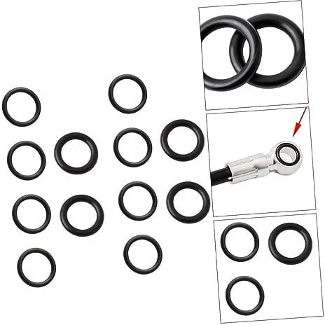 Gatuida Disc Brake Seal Rings 12 Pieces Bike Brake Caliper Gasket Set High Performance for Bikes Black