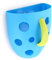 sobebear Wall-Mounted Bath Toy Holder, Storage Box, Bath Scoop Caddy for Toys, Removable Bathroom Organizer for Kids, Wall Hanging Bath Tidy with Suction Cup, Suitable Gift for 1-3 Years (Blue)