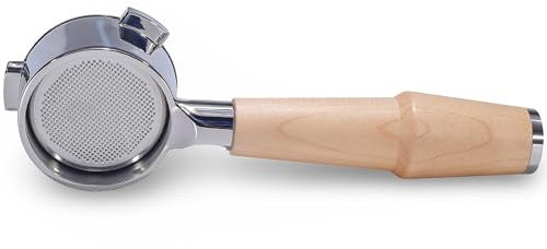 KNODOS Bottomless Portafilter 54mm Breville Compatible Maple Handle & Naked 18-21 Gram Filter Basket, Fits Barista Express, Pro, Touch, Bambino, Infuser, Duo Temp Pro