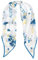 Ralph Lauren Lauren Phylicia Seiden-Foulard, Schal, Weiß-Blau