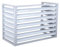 HENGENNG Aluminium Klimagerät Und Wärmepumpenabdeckung, Mini Split Abdeckung Für Klimageräte, Geräuschreduzierung AC-Geräteabdeckung Für Innen Und Außen, 100x70x50cm, White