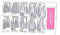 Healvian 100pcs Nail Tip Model Extension Nails Material Fashionable for Wedding Prom