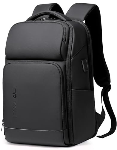 FENRUIEN 17 Inch Laptop Backpack for Men, Black, L, Commuter Backpack