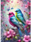 GDYEEH 5D Oiseaux Peinture Diamant Painting Kit, DIY Fleurs Art du Diamant Complet Kits, Oiseaux D'amour Diamond Art Strass Point de Croix Painting pour Adultes Débutants Maison Décor 30X40cm
