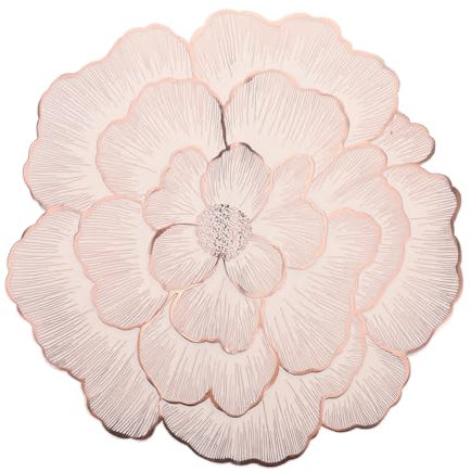 Gatuida Tovaglietta Rotonda Rosa Con Motivo Peonia Tappetino Antiscivolo Per Tavolo Da Pranzo Per Cene Feste e Decorazioni Domestiche
