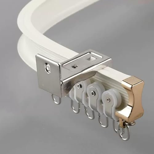 WUIIEN Vorhangschiene, Vorhangschiene, flexibel, biegbar, Vorhangschiene, Wandmontage, Raumteiler-Vorhangschienensystem für Etagenbett/Pavillon/Krankenhaus für Wohnzimmer, Schlafzimmer, Badezimmer