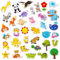 MADGININE 36PCS Kids Fridge Magnets,Fridge Magnets for Kids,Magnetic Animals,Magnets for Kids,Wooden Animal Magnets,Cartoon Animals Refrigerator Magnets,For Magnetic Whiteboards,Photos,Maps