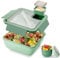 Dyserbuy Bento Lunch Box, Bento Box Set with Insulated Bag, Cutlery, Soup Cup, Leakproof Lunch Boxes with Compartments, Lunchbox Adults and Kids for Office, School, Picnic or Travel (Green)