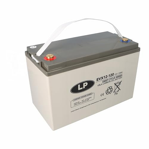 Landport LP EVX12120 Batterie AGM Gel à décharge profonde 12 V 120 Ah