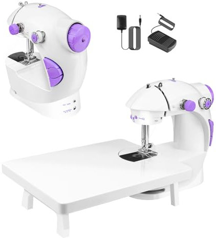 Professionelle Nähmaschine für Dicke Stoffe - Industriestarke Handnähmaschine Elektrisch mit 6W Motor - Jeans, Leder & Canvas, 280-300RPM sewing speed (240V DE Version)