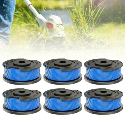 Renyigou Spool & Line for Karcher LTR 18-30(14443120) Strimmer, 6 Pcs Strimmer Spool for Greenworks 24V Trimmers - 1.65mm x 4.8m Trimmer Cord
