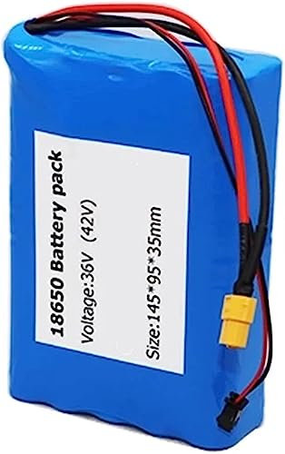 HTDRE Batteria agli ioni di Litio da 36 V 6 Ah per Monopattino Elettrico e Bici, Compatibile con Motori da 200 W, 250 W e 350 W, Batteria di Ricambio per Bici elettrica.