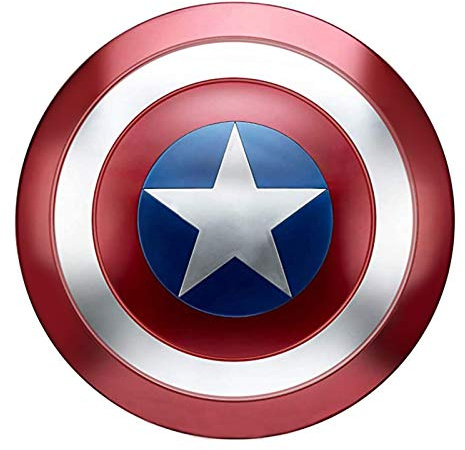 Captain Unique Design Amrica Shield Metal, 1:1 Reduction Captain Sign Cosplay Props for Adults