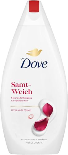 Dove Duschgel Samt-Weich Pflegedusche mit dermatologisch bestätigter Formel für weichere Haut 450 ml (Packung mit 5)