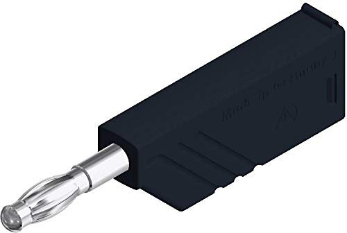 SKS Hirschmann LAS N WS Lamellenstecker Stecker, gerade Stift-Ø: 4mm Schwarz 1St.