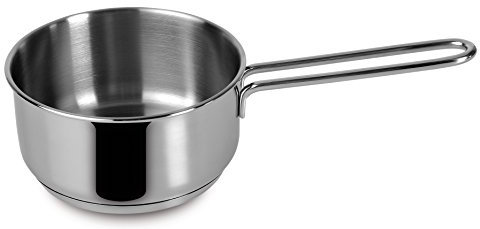Lagostina Chaque casserole profonde Ø 14 cm en acier inoxydable 18/10 avec fond Lagoseal Plus, extérieur satiné et poignées larges, convient à toutes les sources de chaleur, y compris l'induction