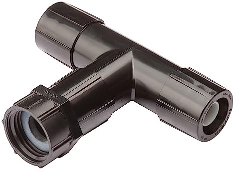 Rain Bird EFTFHT-1SM EFTFHT-1S Adaptador de riego por goteo, rosca hembra de manguera x fácil, se adapta a todos los tubos de 1/2 y 5/8 pulgadas, negro, T 3/4 pulgadas FHT x universal