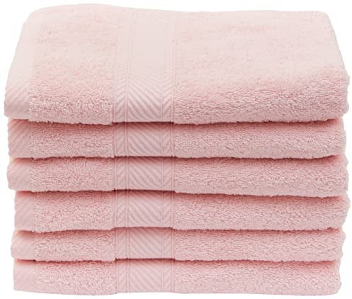 De Witte Lietaer 194850 Lot de 6 Serviettes de bain Coton Rose 100 x 50 cm