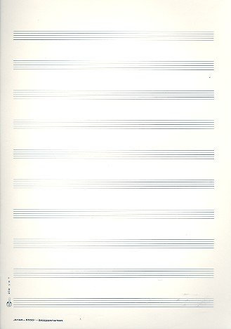 Star2000 Notenpapier DIN A4 hoch 10 Systeme 21x29,7 cm (5 Bögen)