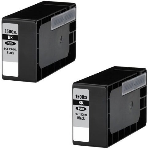 2 XL SCHWARZ Druckerpatronen für Canon Maxify MB2000 Series, MB2050, MB2300 Series, MB2350 | kompatibel zu Canon PGI-1500XL